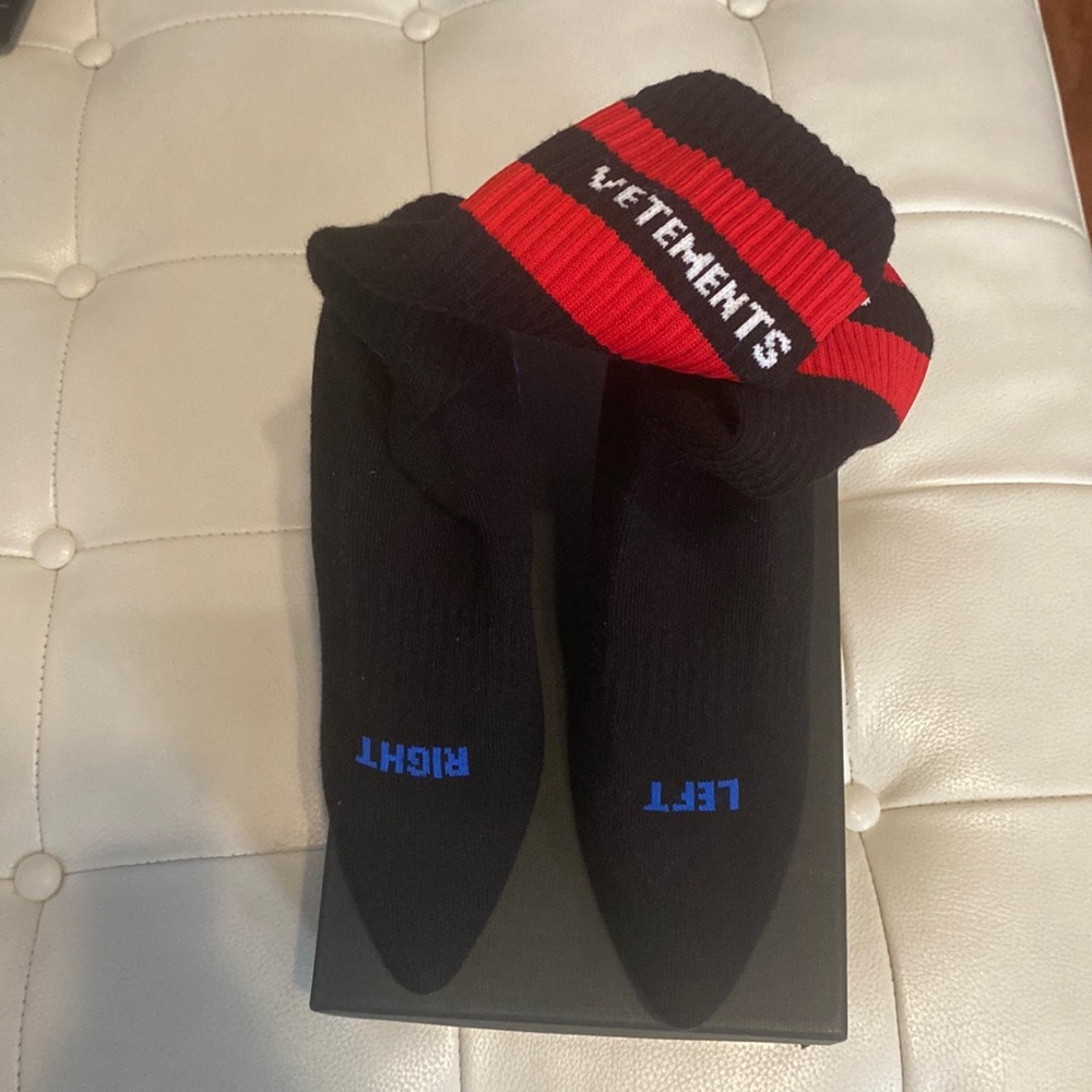 Vetements left and right sock boots